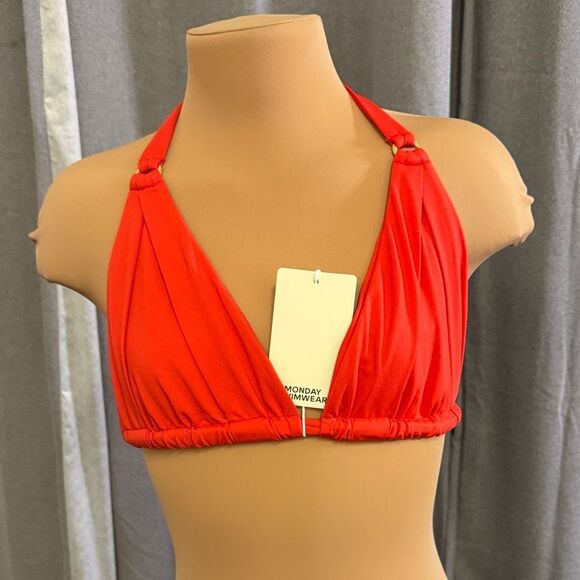 Monday Swimwear Red Halter Bikini Set - Picture 3 of 15